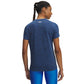 Under Armour Women's Tech Twist Short Sleeve Crew, (402) Blue Atlantis / / White, X-Large
