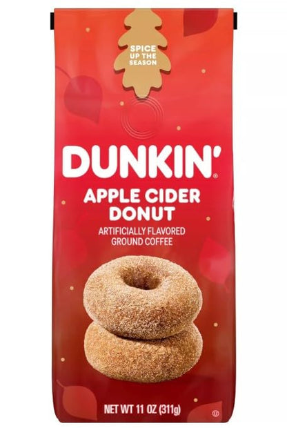 Dunkin, Apple Cider Donut Ground Coffee, 11 Ounce