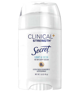 Secret Clinical Strength Soft Solid Deodorant, Light and Fresh, 1.6 Oz.