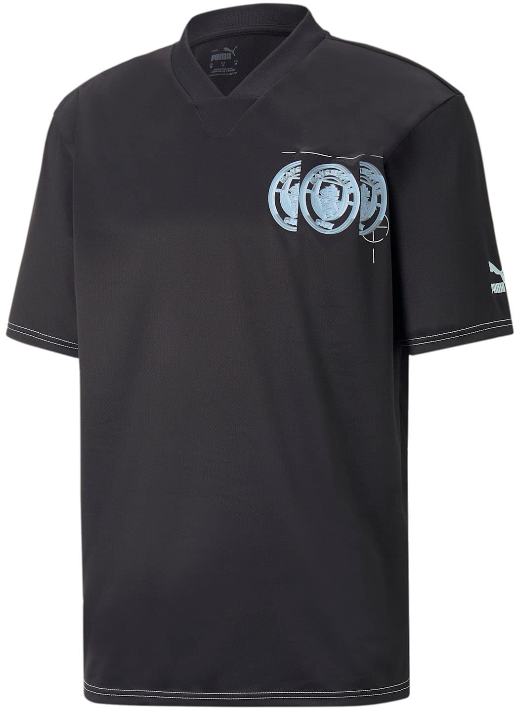 Puma - Mens MCFC Ftblstatement Jersey, Color Puma Black/Fizzy Light, Size: XX-Large