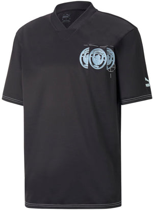 Puma - Mens MCFC Ftblstatement Jersey, Color Puma Black/Fizzy Light, Size: XX-Large