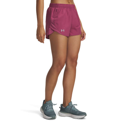 Under Armour, Womens, Fly By Shorts, Fuchsia Dusk/Fuchsia Dusk/Reflective, Large