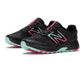 New Balance Women's 410v8 Trail Running Shoe, Black/Bright Cyan/Hi-Pink, 5 W