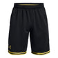 Under Armour Men's Perimeter Basketball Shorts, (002) Black / / Metallic Gold, XX-Large
