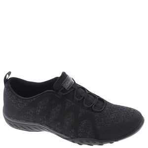 Skechers Women's Breathe Easy-Infi Knity Sneaker, Black, 9