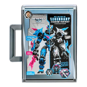 MrBeast Lab Platinum Series 6” Panther Battle Titan Collector Figure, Extreme Detailing, Premium Packaging, 35 Points of Articulation, Will You Discover A Legendary Titanium Panther? Styles May Vary
