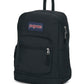 JanSport Cross Town Plus Backpack - Large Main Compartment, Side Water Bottle Pocket, 15-Inch Padded Laptop Sleeve - Black