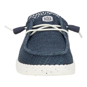 HEYDUDE Wendy Stretch Sox Navy Size 8, Women’s Shoes, Women’s Slip-on Loafers, Comfortable & Light-Weight