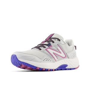 New Balance Women's 410 V8 Trail Running Shoe, Grey Matter/Marine Blue/Scorpio, 6 M