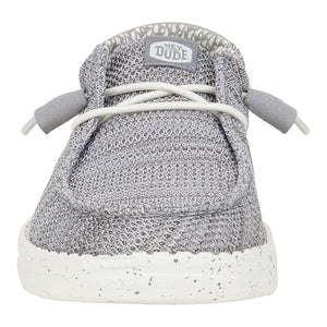 HEYDUDE Wendy Stretch Sox Light Grey Size 8, Women’s Shoes, Women’s Slip-on Loafers, Comfortable & Light-Weight