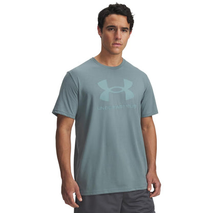 Under Armour Men's Sportstyle Logo Short Sleeve T Shirt, (587) Jasper Blue / / Serpentine, XX-Large