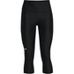 Under Armour Womens HeatGear Armour High Waisted Pocketed No-Slip Capri , Black (001)/White , Small