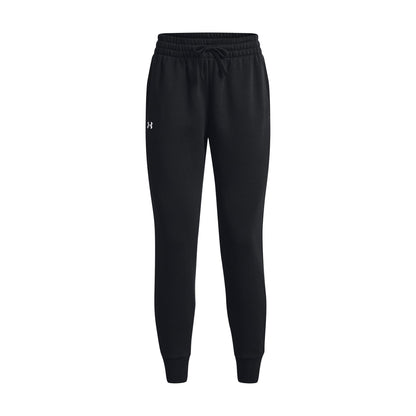 Under Armour Womens Rival Fleece Joggers, (001) Black / / White, X-Large