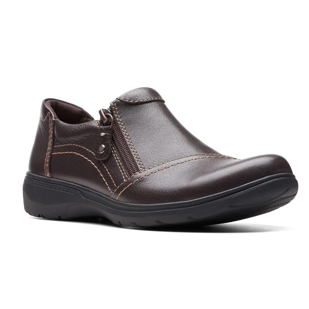 Clarks Brown's Carleigh Ray Oxford, Dark Brown Leather, 6.5 Medium US