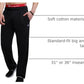 Champion Men's Open-Bottom Lounge Pants, Standard Fit, Lightweight 100% Cotton, Available in Regular and Big & Tall, Black, XX-Large