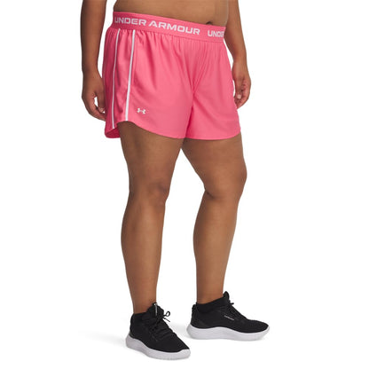 Under Armour Womens Tech Play Up Shorts, (672) Super Pink / / White, 3X