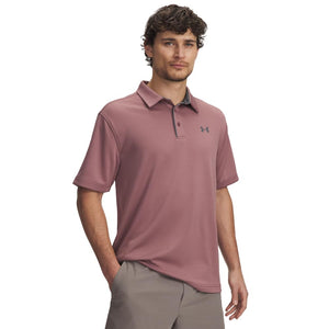 Under Armour Men's Tech Golf Polo, (651) Maroon Mist / / Pitch Gray, X-Large