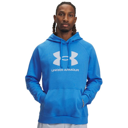 Under Armour Men's Rival Fleece Logo Hoodie, (402) Blue Atlantis / / Blue Calm, Medium