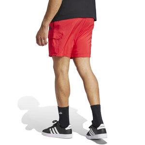 Adidas Men's Essentials Linear Chelsea 7-Inch Sportswear Shorts, Pure Ruby/Black, XX-Large