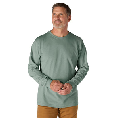 Carhartt Men's Dearborn Loose LS Logo T-Shirt, Green Slate, X-Small