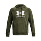 Under Armour Men's Rival Fleece Logo Hoodie, (390) Marine OD Green / / White, Medium