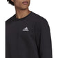 adidas Men's Essentials Fleece Sweatshirt, Black/White, Large