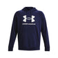 Under Armour Men's Rival Fleece Logo Hoodie, (410) Midnight Navy / / White, 4X-Large