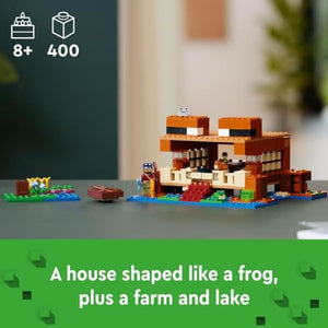 LEGO Minecraft The Frog House Building Toy for Kids, Minecraft Toy Featuring Animals, a Toy Boat and Mob Figures, Gaming Gift for Girls and Boys Ages 8 and Up, 21256