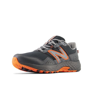 New Balance Men's 410 V8 Trail Running Shoe, Black/Cayenne/Shadow Grey, 8.5 XW