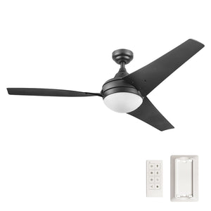Honeywell Ceiling Fans Neyo, 52 Inch Contemporary Indoor LED Ceiling Fan with Light, Remote Control, Modern High Performance Blades, Reversible Motor Model- 51800-01 (Espresso)