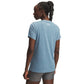 Under Armour Women's Tech Twist Short Sleeve Crew, (418) Blue Smoke / / White, X-Small
