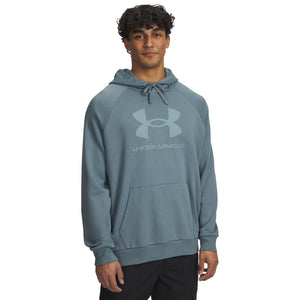 Under Armour Men's Rival Fleece Logo Hoodie, (587) Jasper Blue / / Serpentine, Small