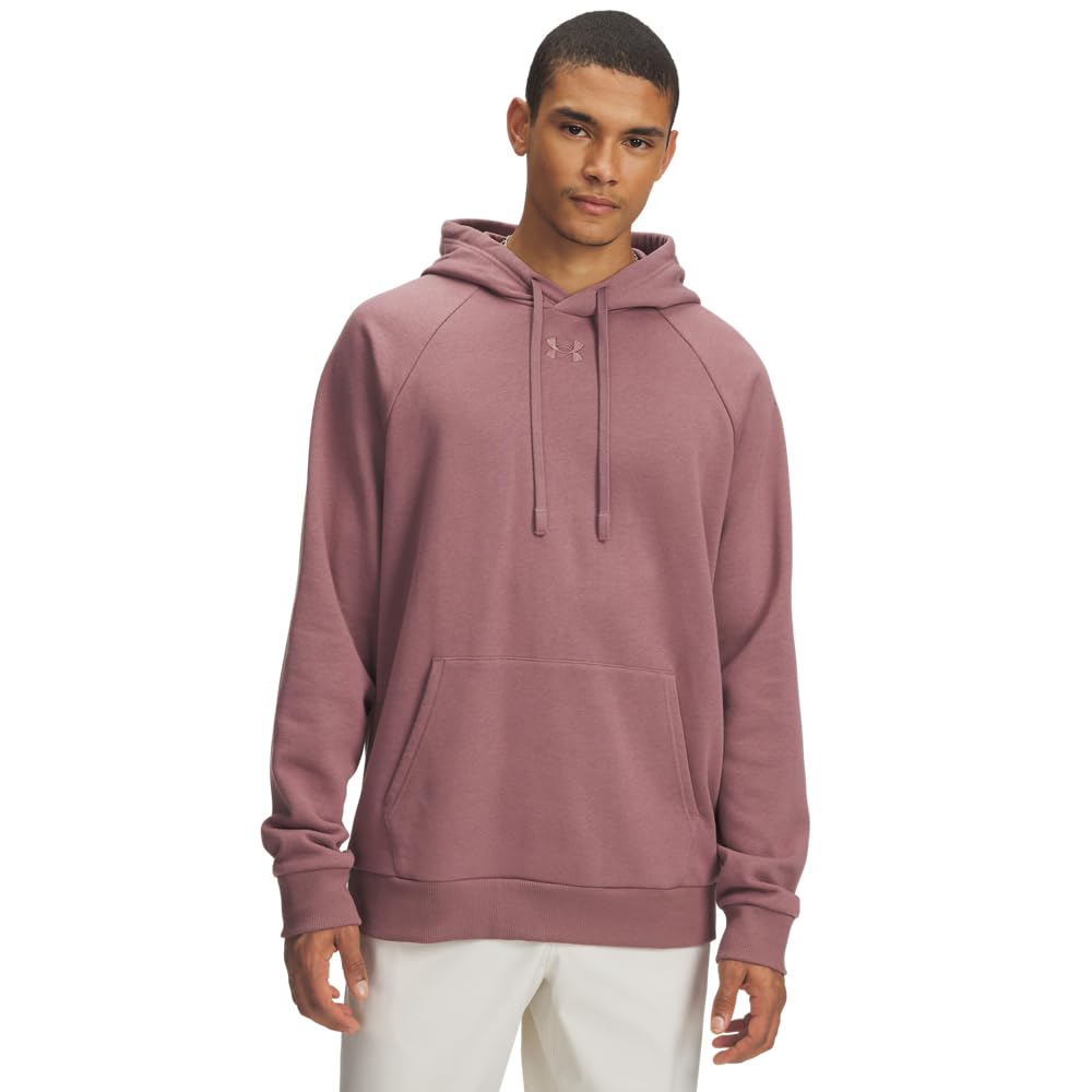 Under Armour Men's Rival Fleece Hoodie, (651) Maroon Mist / / Maroon Mist, X-Large