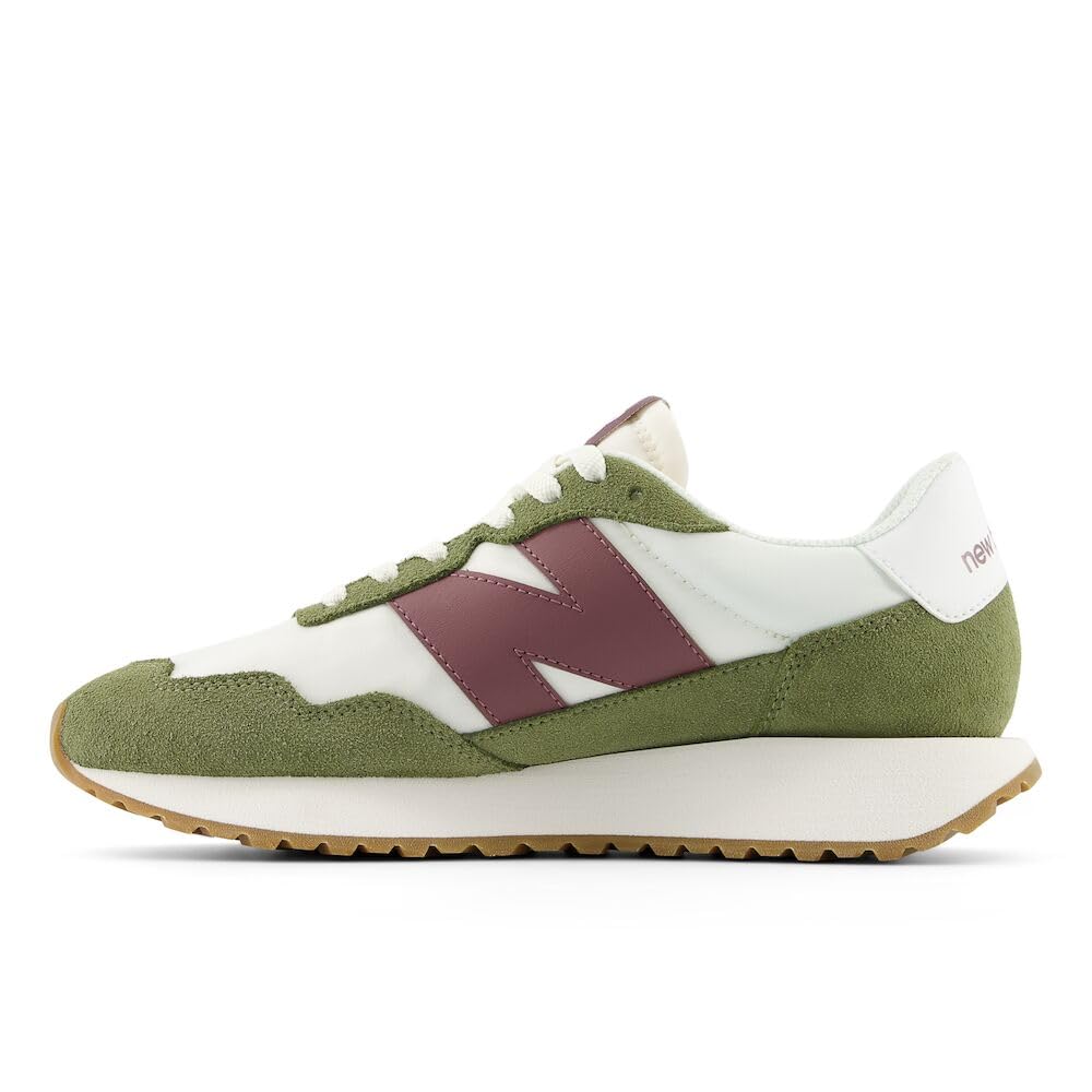 New Balance Women's 237 V1 Sneaker, Dark Olivine/Sea Salt/Licorice, 10