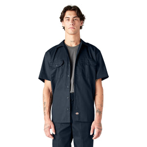 Dickies Men's Short-Sleeve Work Shirt, Dark Navy, Small