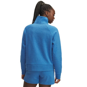 Under Armour Women's Rival Fleece Half Zip, (402) Blue Atlantis Light Heather / / Blue Atlantis, XX-Large