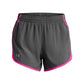 Under Armour Womens Fly by Shorts, (026) Castlerock/Astro Pink/Reflective, X-Small