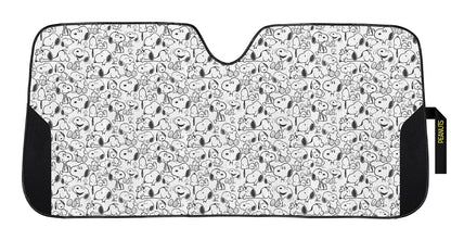Plasticolor 002828W01 Peanuts Snoopy Expressions Windshield Accordion Sunshade