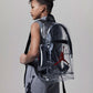 Nike Jordan Clear Backpack With Matching Accessory Case 2pc 2 Piece Set 3 Pocket (Black/Red)