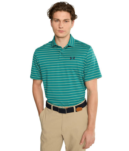 Under Armour Men's Matchplay Printed Golf Polo Rack Green/Green Mode/Midnight Navy 3X-Large Tall