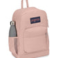JanSport Cross Town Plus Backpack - Large Main Compartment, Side Water Bottle Pocket, 15-Inch Padded Laptop Sleeve - Misty Rose