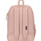 JanSport Cross Town Plus Backpack - Large Main Compartment, Side Water Bottle Pocket, 15-Inch Padded Laptop Sleeve - Misty Rose