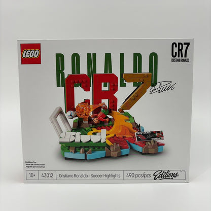 LEGO Editions Cristiano Ronaldo – Soccer Highlights - Building Set for Boys & Girls, Ages 10+ - Collectible Soccer Gift with Plaque - Kids Bedroom or Shelf Decor - 43012