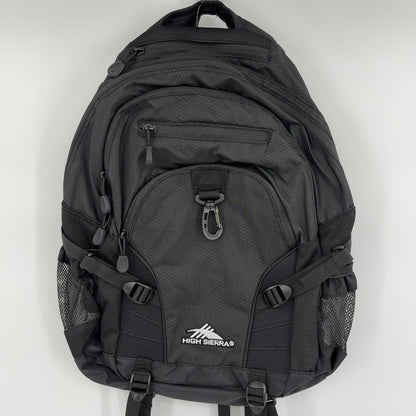 High Sierra Loop Backpack, Travel, or Work Bookbag with tablet sleeve, One Size, Black