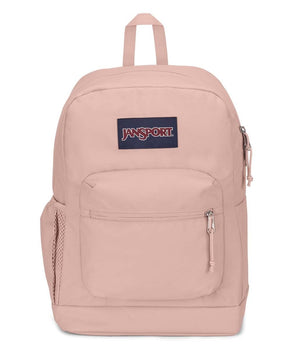 JanSport Cross Town Plus Backpack - Large Main Compartment, Side Water Bottle Pocket, 15-Inch Padded Laptop Sleeve - Misty Rose