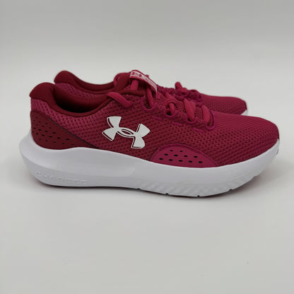 Under Armour Women's Charged Surge 4, (681) Shaded Fuchsia/Crimson Crest/White, 6.5, US