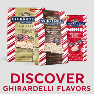 GHIRARDELLI Dark Chocolate Peppermint Bark Chocolate Squares, 7.7 OZ Bag