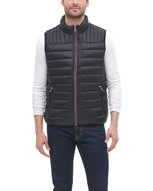 Tommy Hilfiger Men's Ultra Loft Quilted Puffer Vest, black, XX-Large