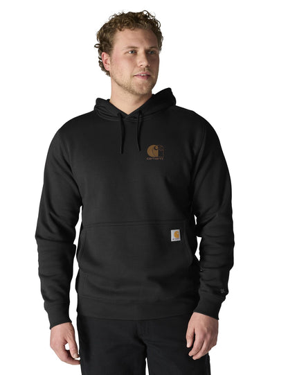 Carhartt Men's Force Relaxed Fit Lightweight Logo Graphic Sweatshirt, Black, X-Large