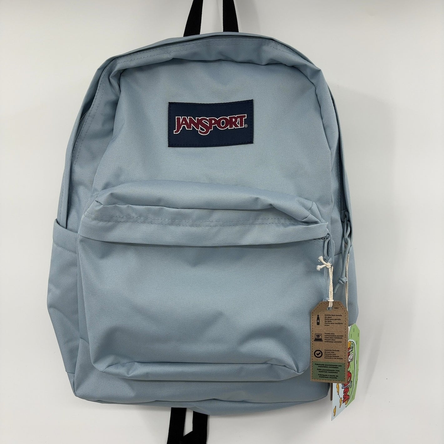JanSport SuperBreak Plus Backpack with Padded 15-inch Laptop Sleeve and Integrated Bottle Pocket - Spacious and Durable Daypack for Work and Travel - Blue Dusk
